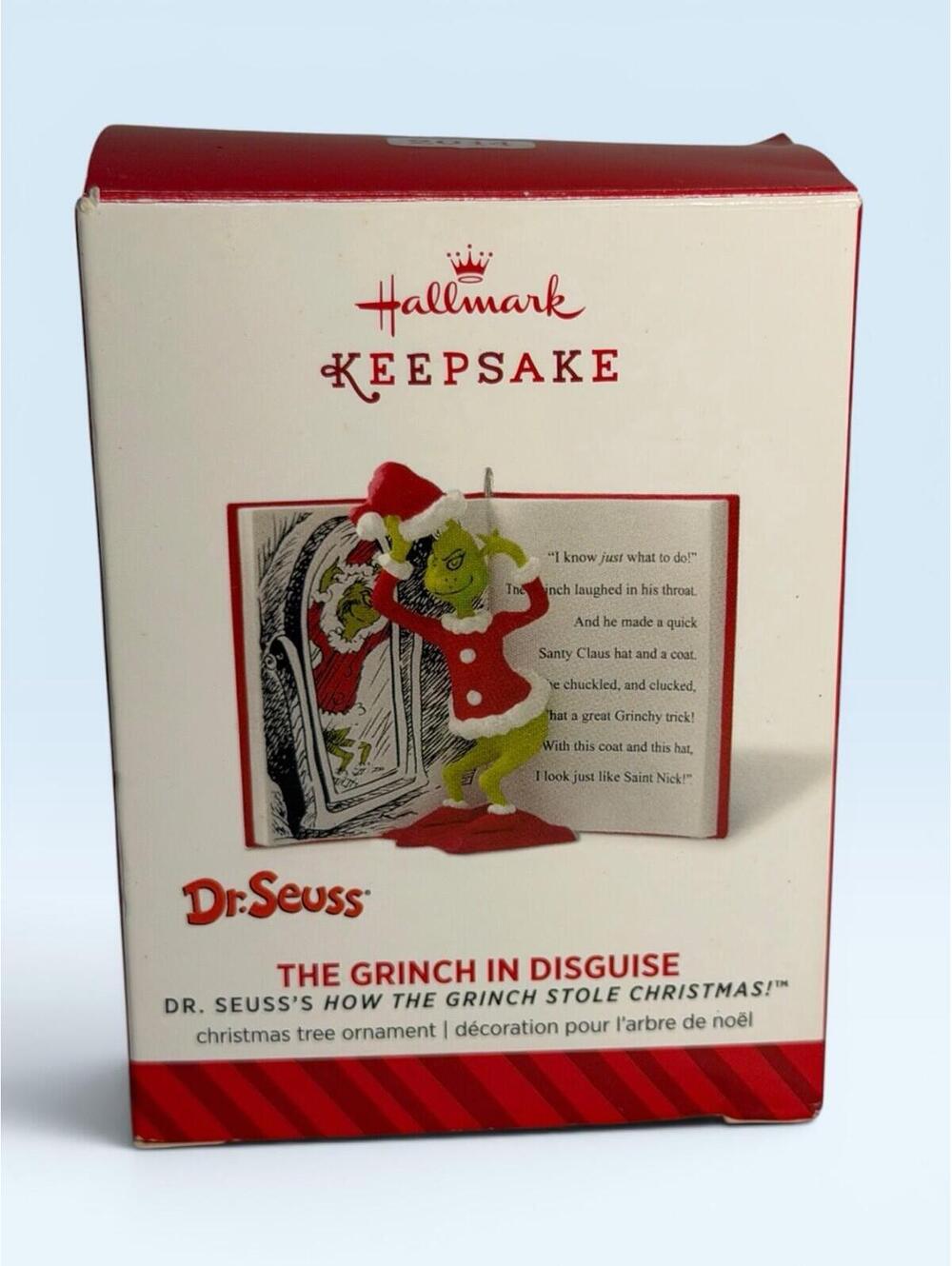 2014 Hallmark Ornament The Grinch in Disguise Grinch Who Stole Christmas NIB